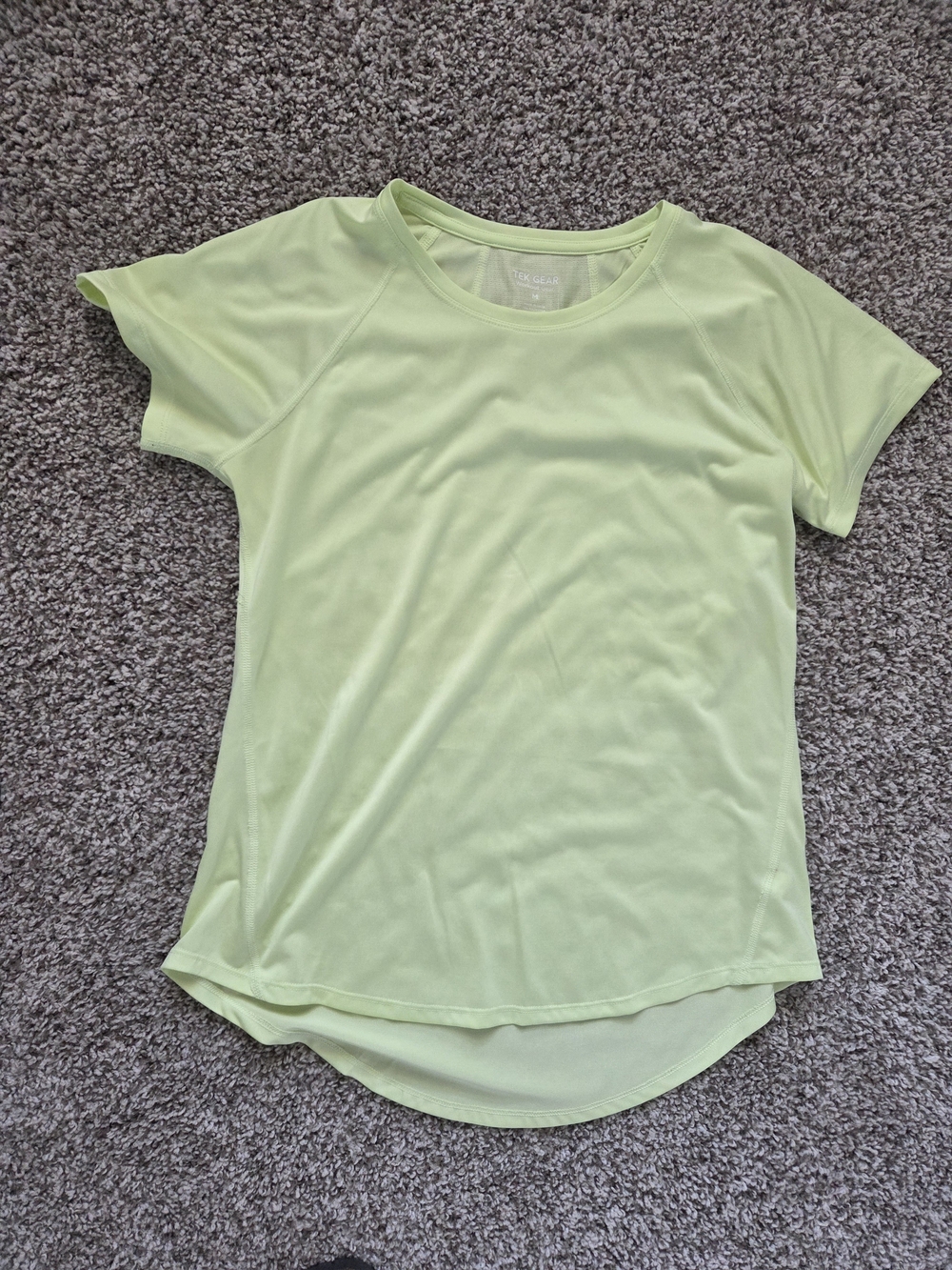 Tek Gear Light Lime Short Sleeve Performance Tee